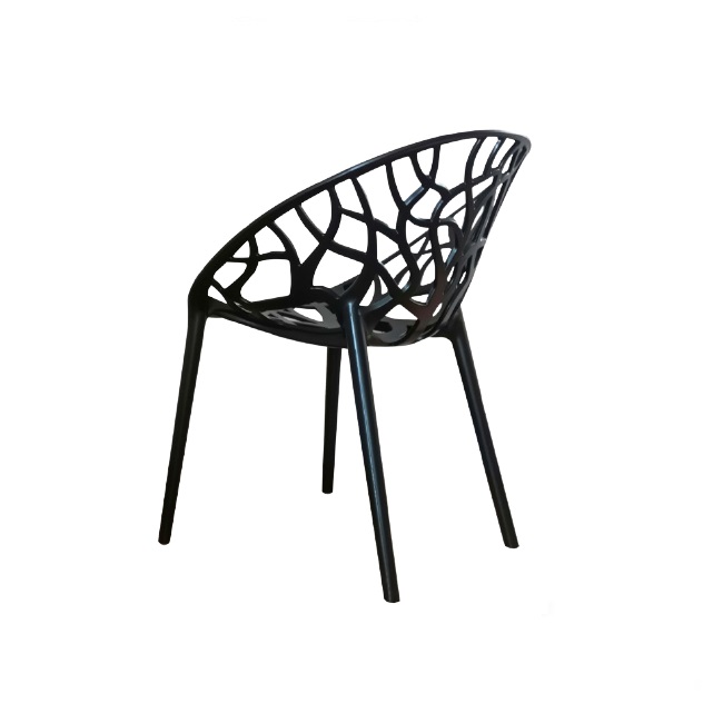 SILLA EN PP COLOR NEGRO DE DISEÑO VANGUARDISTA Y ESTILO MODERNO   JARDIN, TERRAZA, COMEDOR
