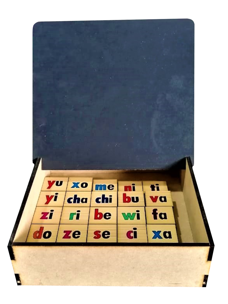 Silabario Simple de Madera  con atril y PIZARRON..