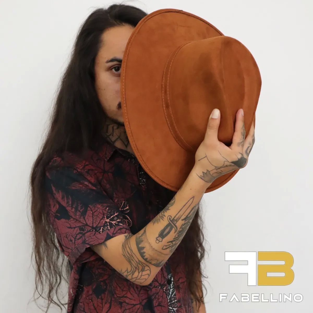 Sombrero Unisex Indiana Gamuza Hípster Vintage Elegante Tabaco