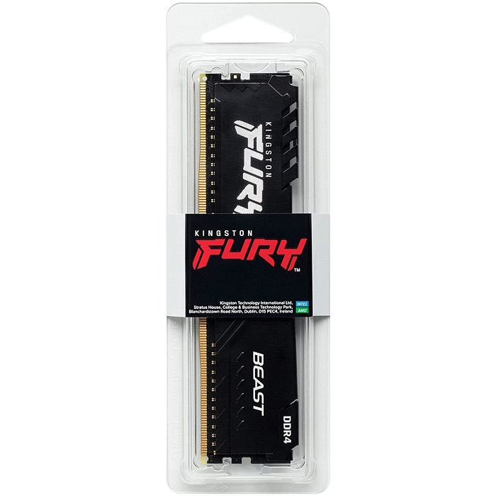 Memoria Ram DDR4 Kingston Fury Beast 3200MHz 8GB PC4-25600 Negra KF432C16BB/8.