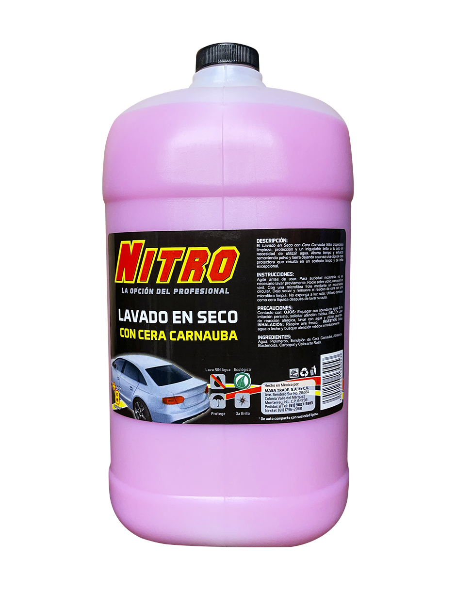 NITRO Lavado en Seco con Cera Carnauba 4 L