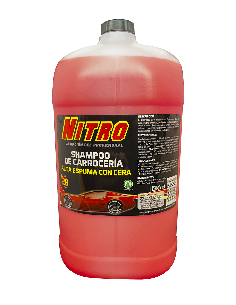 NITRO Shampoo De Carrocería Alta Espuma Y Cera De 4 L