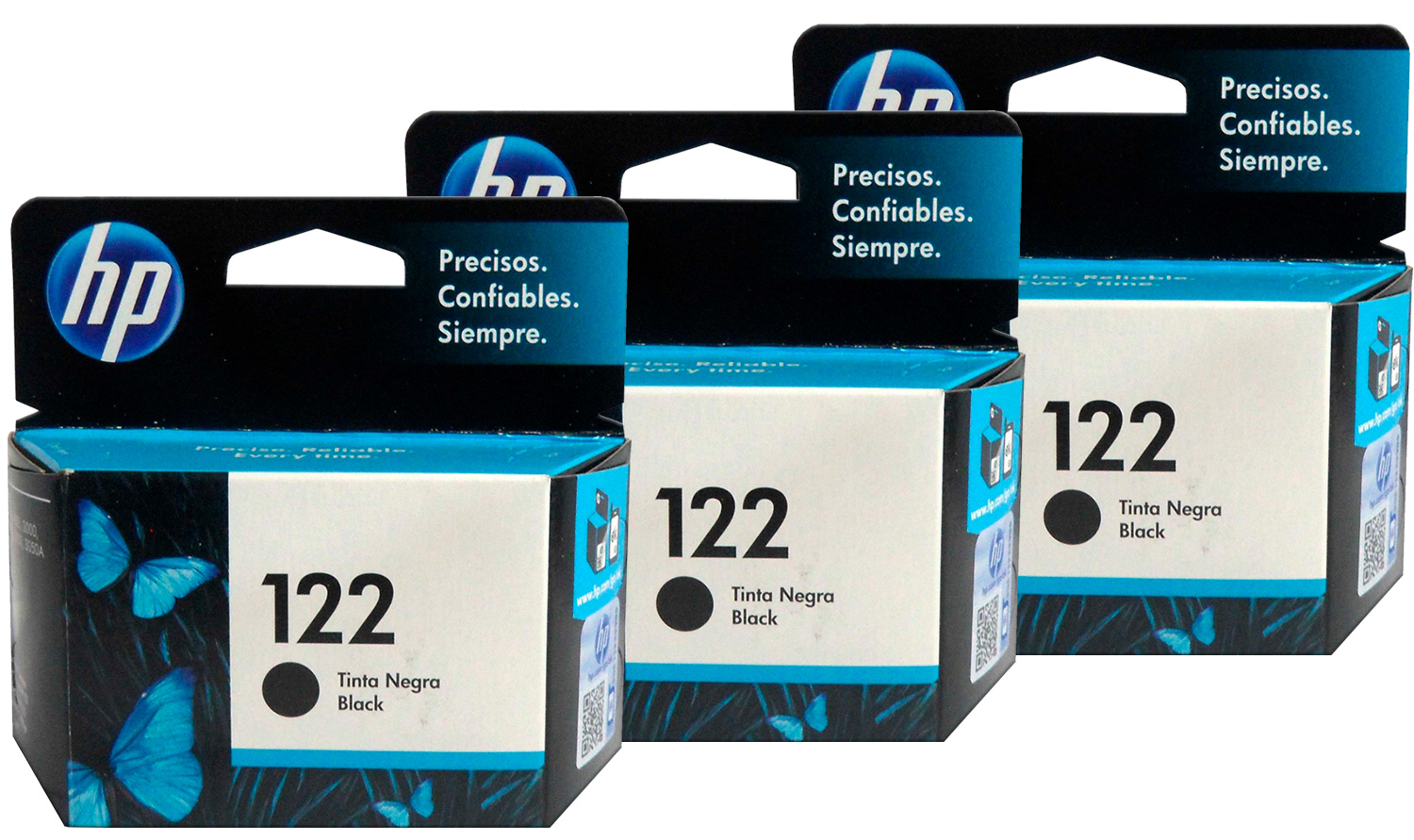 Combo 3 Cartucho Tinta Hp 122 Negro Ch561hl Originales 1000