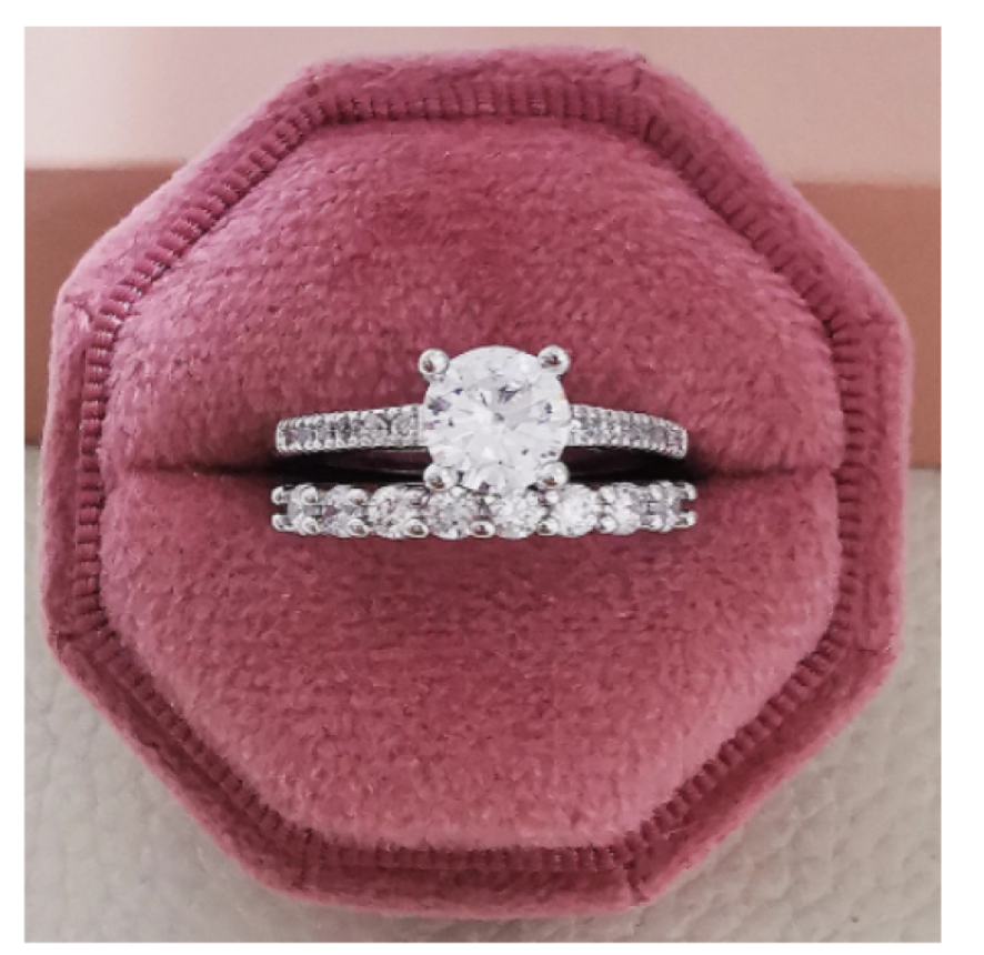 Juego de solitario y media churumbela Zirconias Cúbicas Amour Plata 925