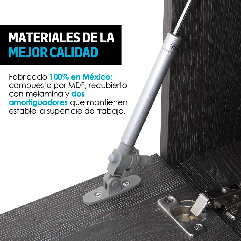 Escritorio Plegable Abatible Empotrable a Pared (80x40x17 cm) Redlemon