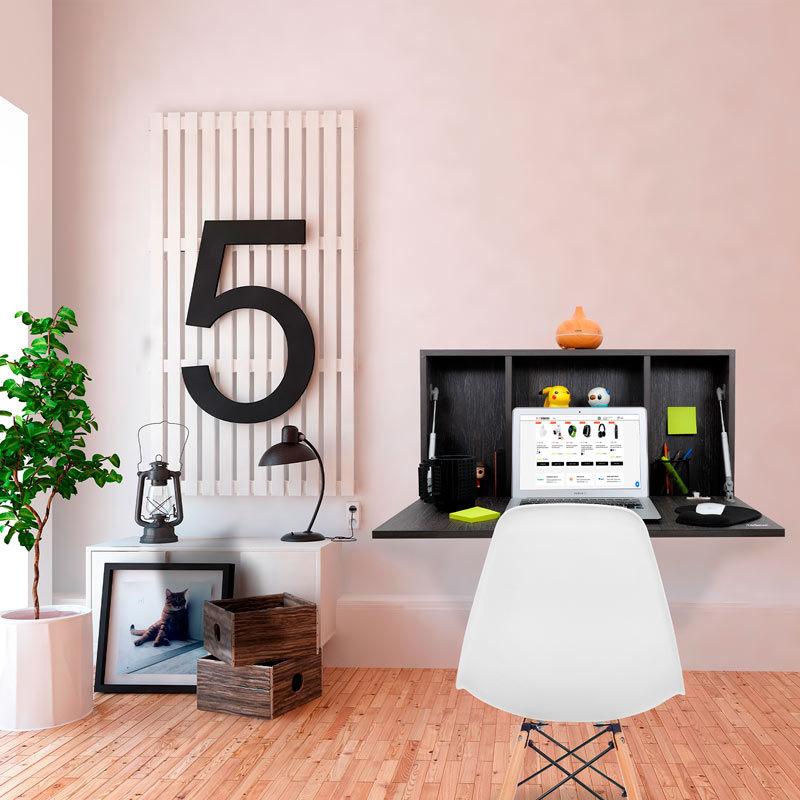 Escritorio Plegable Abatible Empotrable a Pared (80x40x17 cm) Redlemon