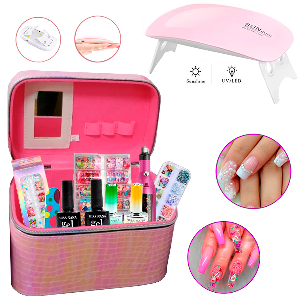 Uñas Manicura Kit uñas decoración de uñas Mas Estuche Cosmetiquera