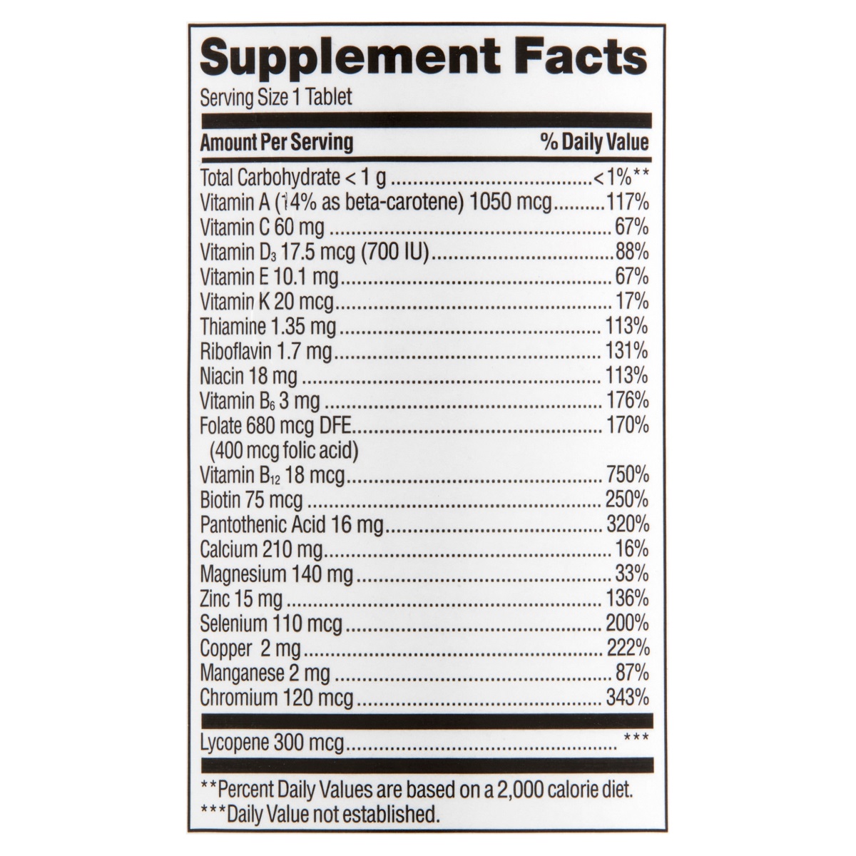 Vitaminas Para Hombre Multivitaminico 100 tabletas Equate