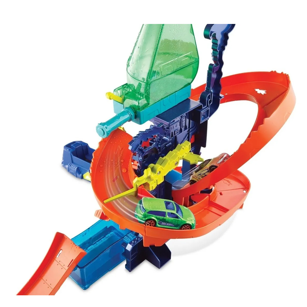 Pista de Coches Hot Wheels City, Color Shifters Laboratorio Científico