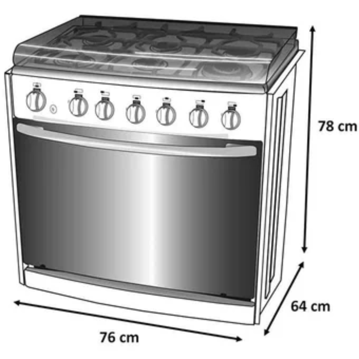 ESTUFA EMPOTRABLE KOBLENZ EE 3231BCIIR 6 QUEMADORES ORTY ENTREGA SÓLO VÁLIDA EN LA CIUDAD DE MÉXICO Y ZONA METROPOLITANA