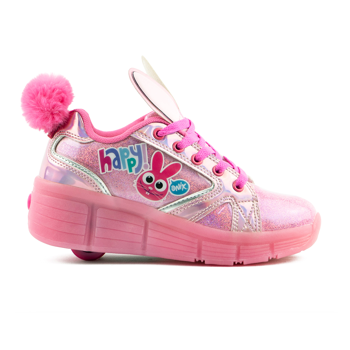 Tenis Patí­n Onix Para Niña Conejo Real Happy Rosa Con Orejas