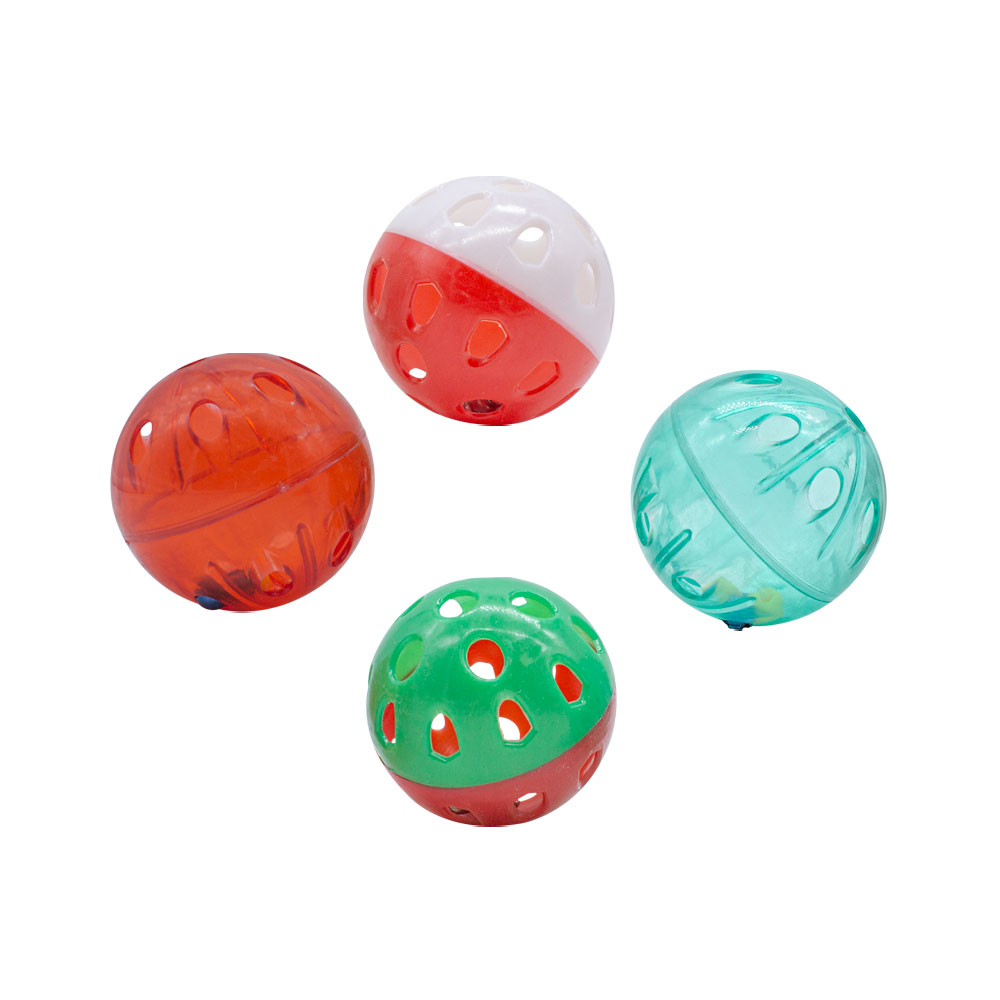 Juguetes Para Gato Pompon Pelota Carrusel Cascabel Campana Rojo Verde