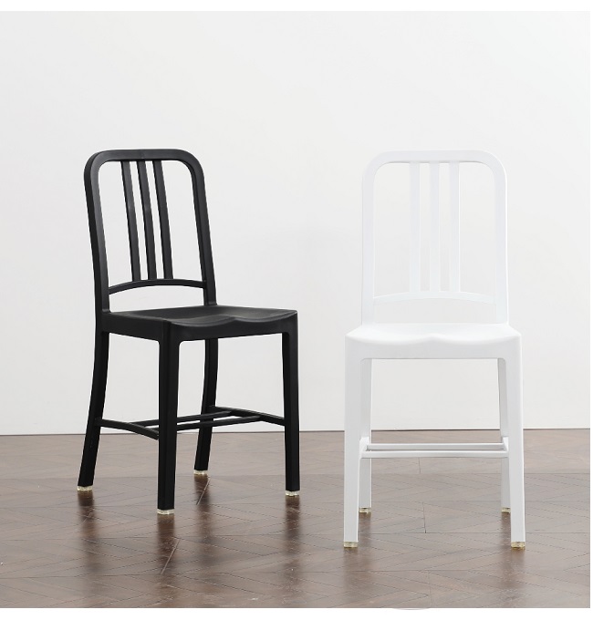 Set 2 Sillas De Diseñador Resistente Restaurante Comedor Rep Navy