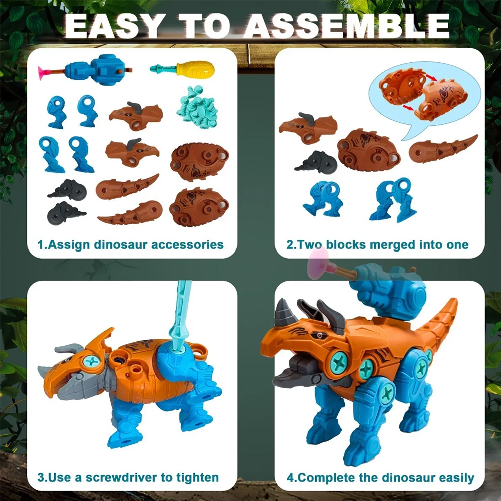 3 Juegos Prácticos Divertidos Dinosaurios Bricolaje Juguetes