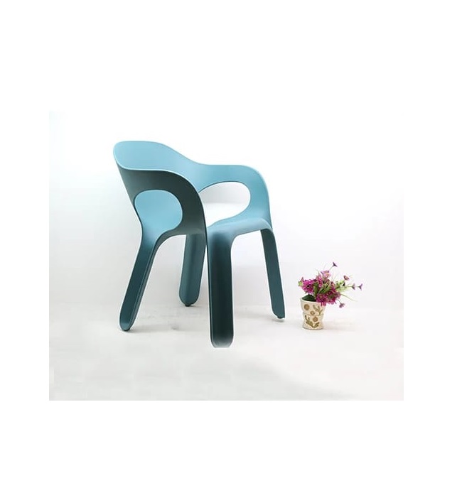 SILLA DE DISEÑO EN PP COLOR AQUA CON DESCANSA BRAZOS COMEDOR, CAFETERIA,BAR, TERRAZA