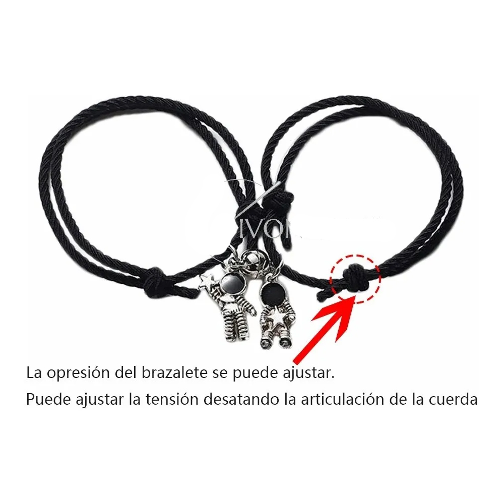 Collar Para Pareja Corazón Imán Pulseras amor Eterno Regalo Novios