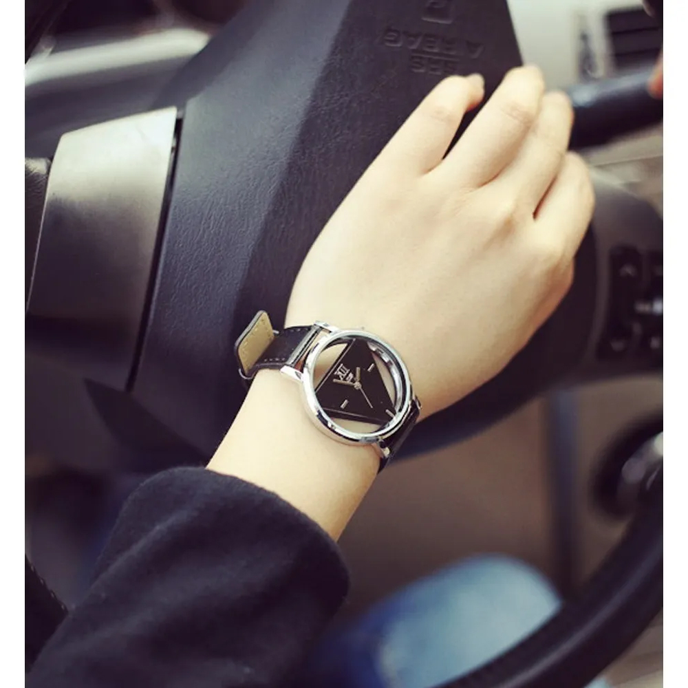Reloj Hombres Mujeres Triangular De Moda Creativo Elegante