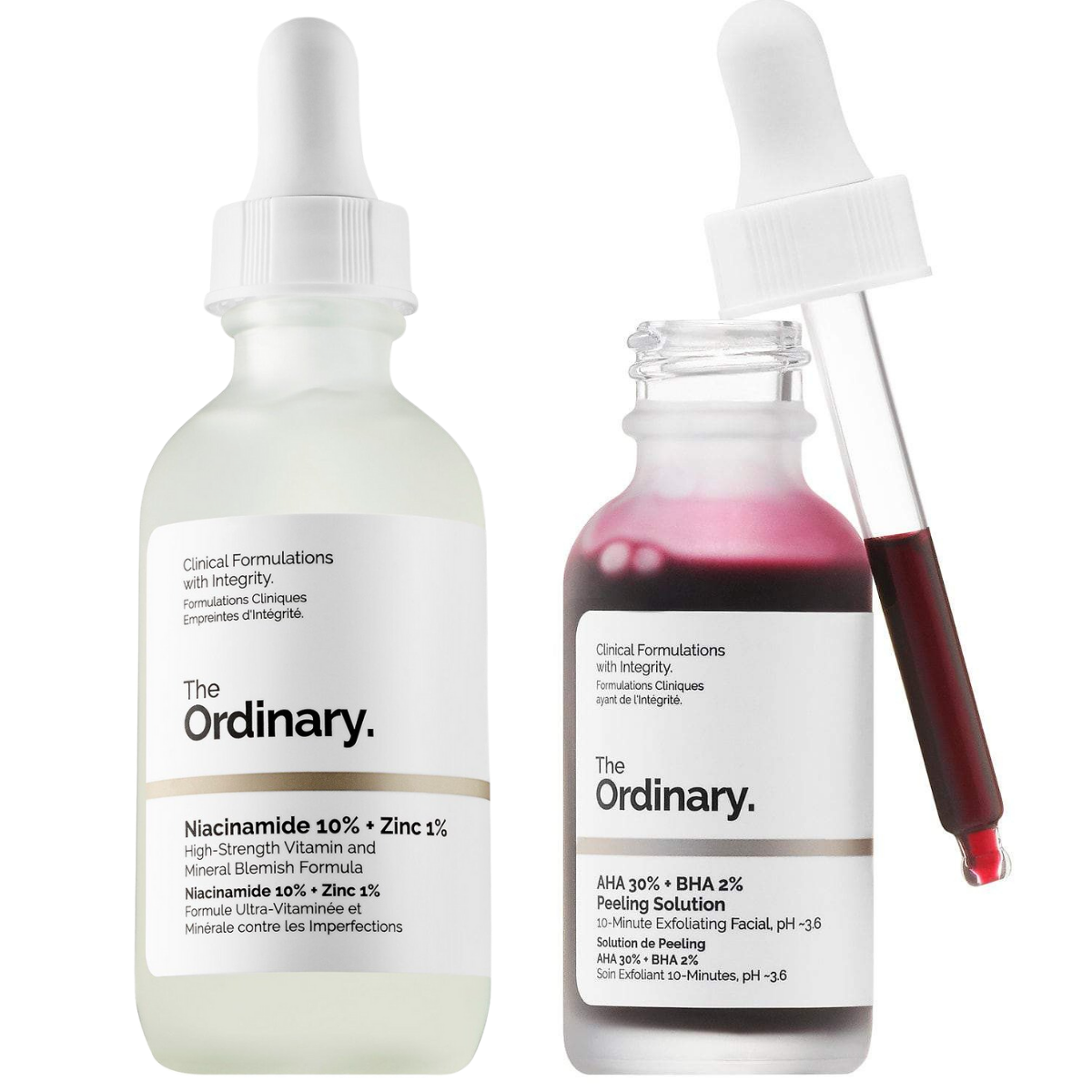 Peeling Solution + Suero Niacinamida The Ordinary Original 30 ml Tratamiento Exfoliante Químico y Niacinamide Serum 