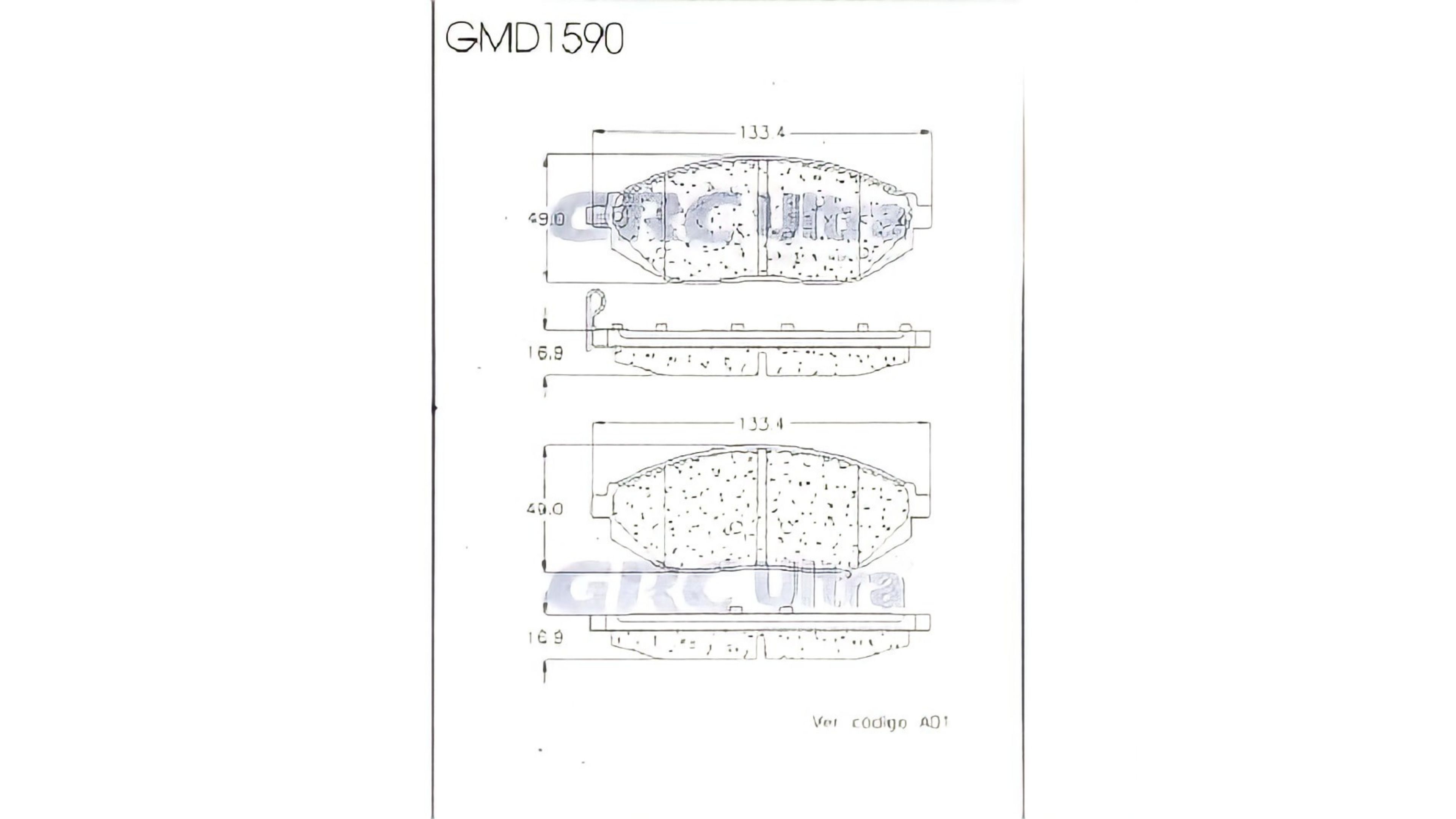 Balatas Delanteras Grc Ultra para Chevrolet Beat 2018 2019 2020