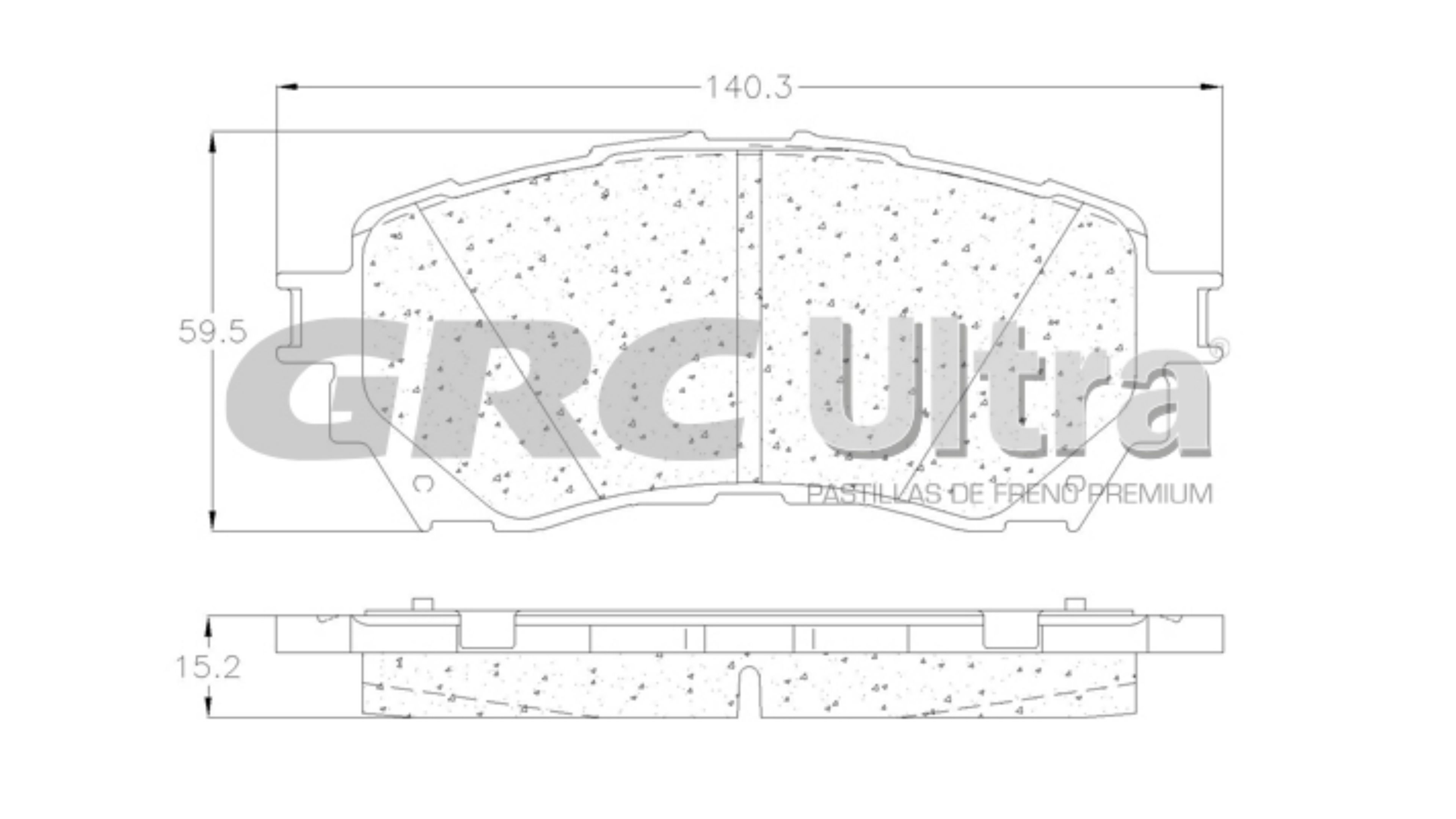 Balatas Delanteras GRC Ultra para Mazda 6 2014 2015 2016 2017 2018 2019 2020