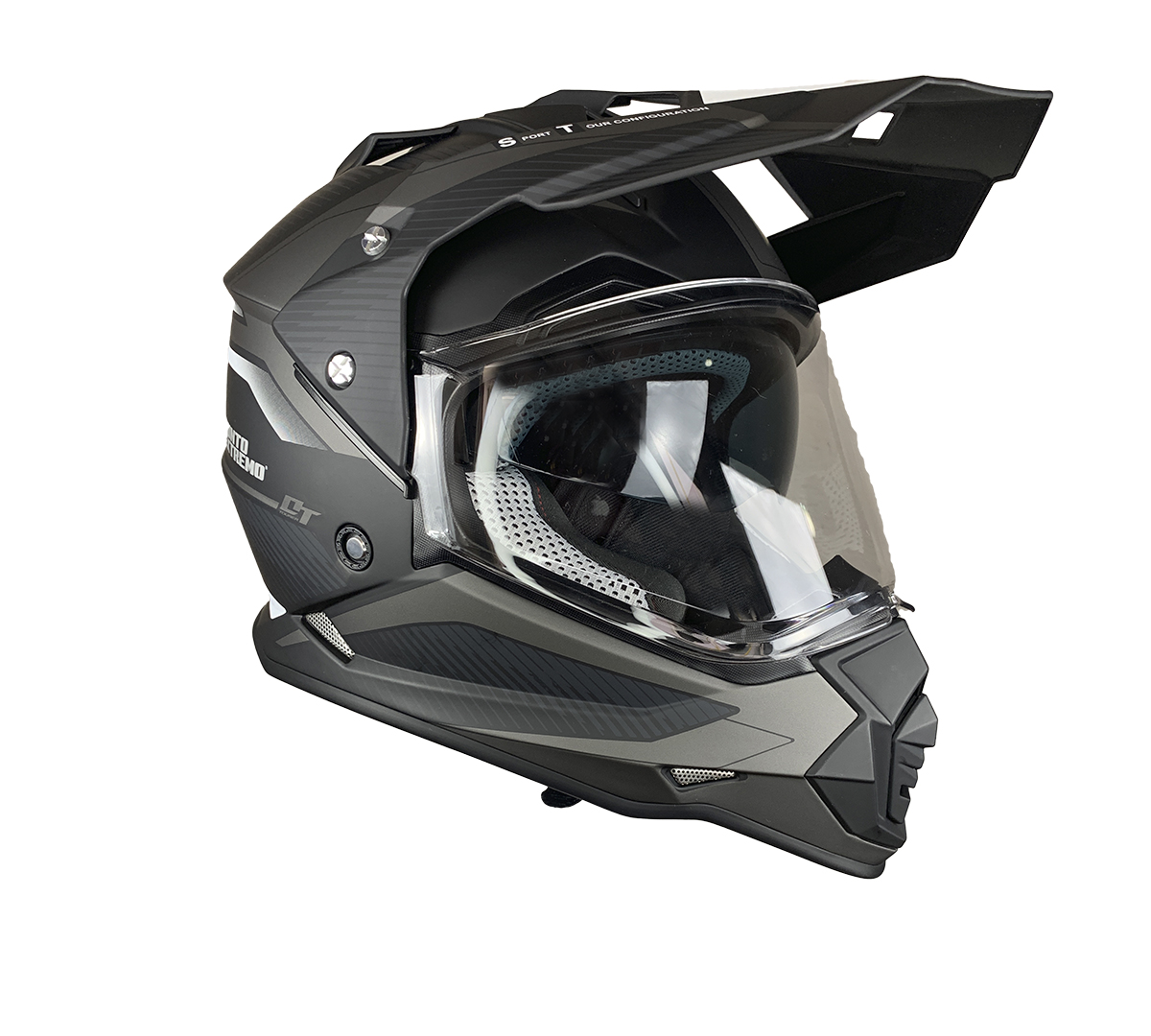 Casco Punto Extremo Doble Proposito Dakar Negro/Gris