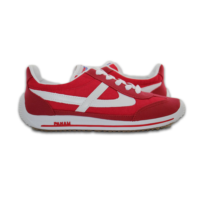 Tenis urbano Panam rojo con blanco mujer - Technical View