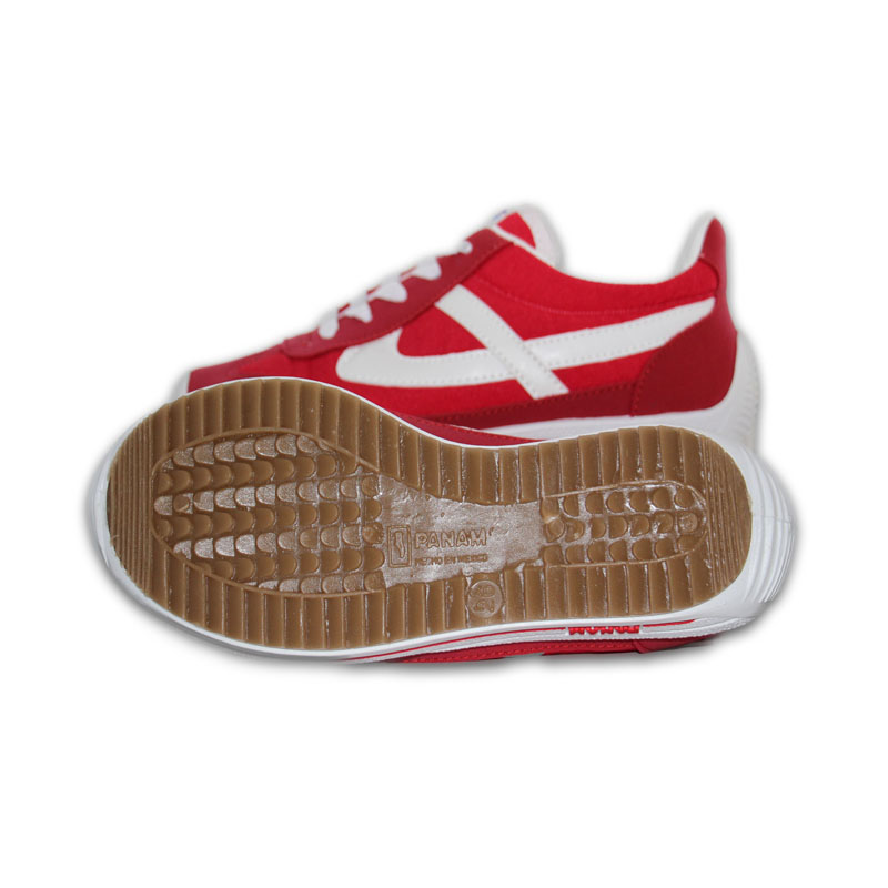Tenis urbano Panam rojo con blanco mujer