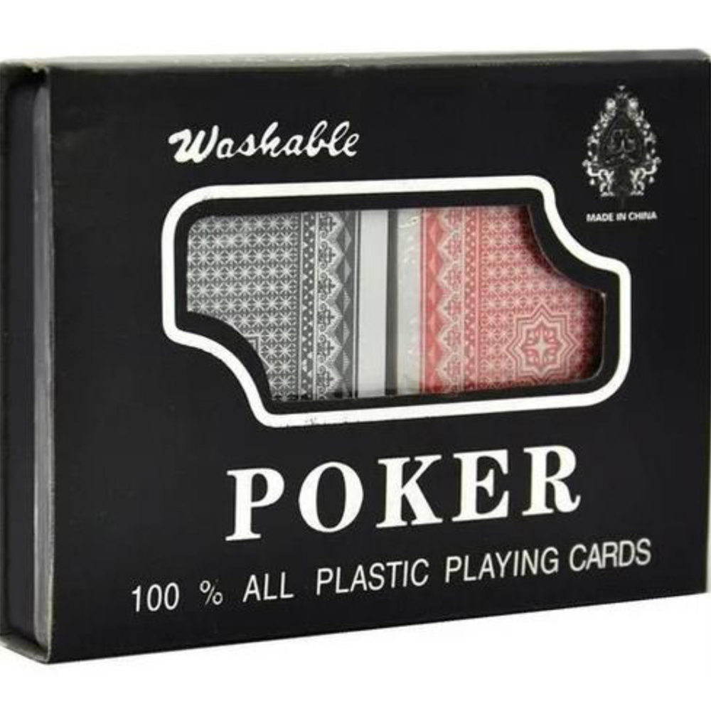 Estuche 2 Barajas Cartas Poker 100% Plástico Lavable