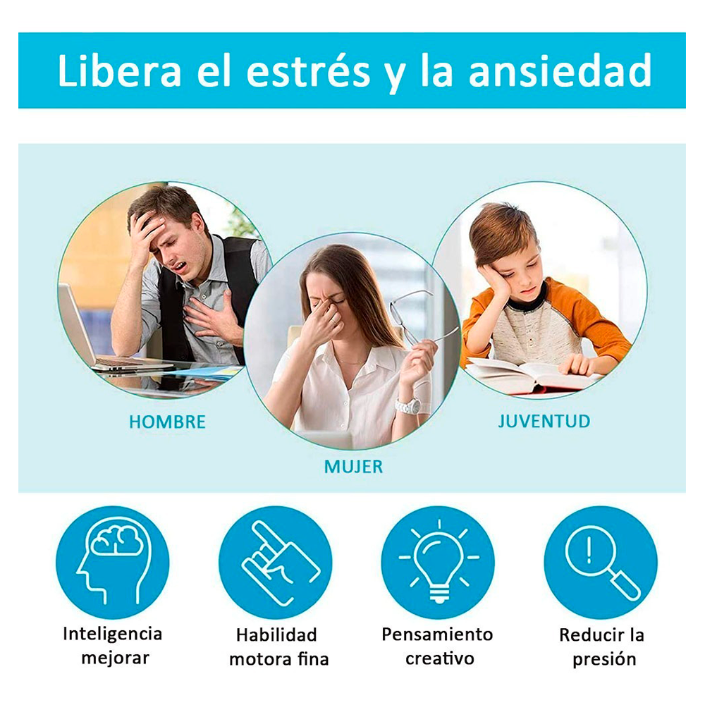 Fidget Cube Toys De 12 Caras Cubo Antiestres, Descompresión Esfera Fidget