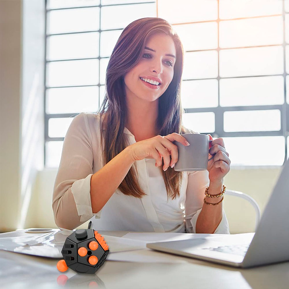 Fidget Cube Toys De 12 Caras Cubo Antiestres, Descompresión Esfera Fidget
