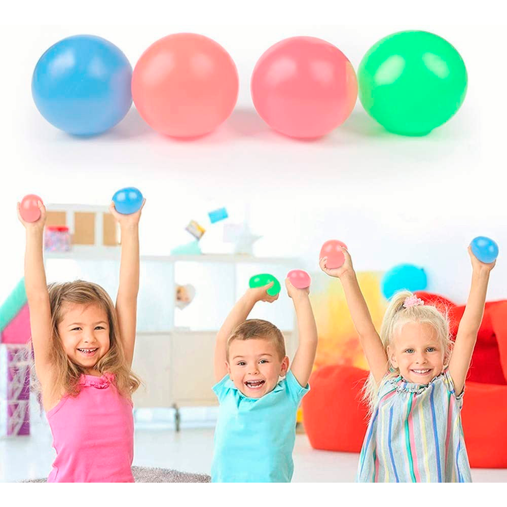 Bolas Adhesiva que Brillan Pelotas Anti Estrés Pegajosas 5 Piezas