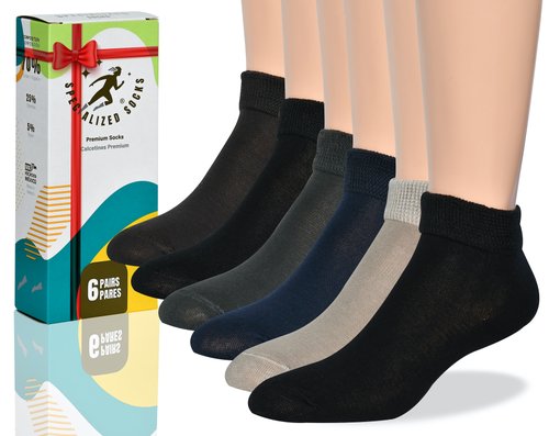 Specialized Socks Calcetines mujer cortos, algodón Premium, perfectos para  ejercicio, muy cómodos, delgados, aptos para diabéticos
