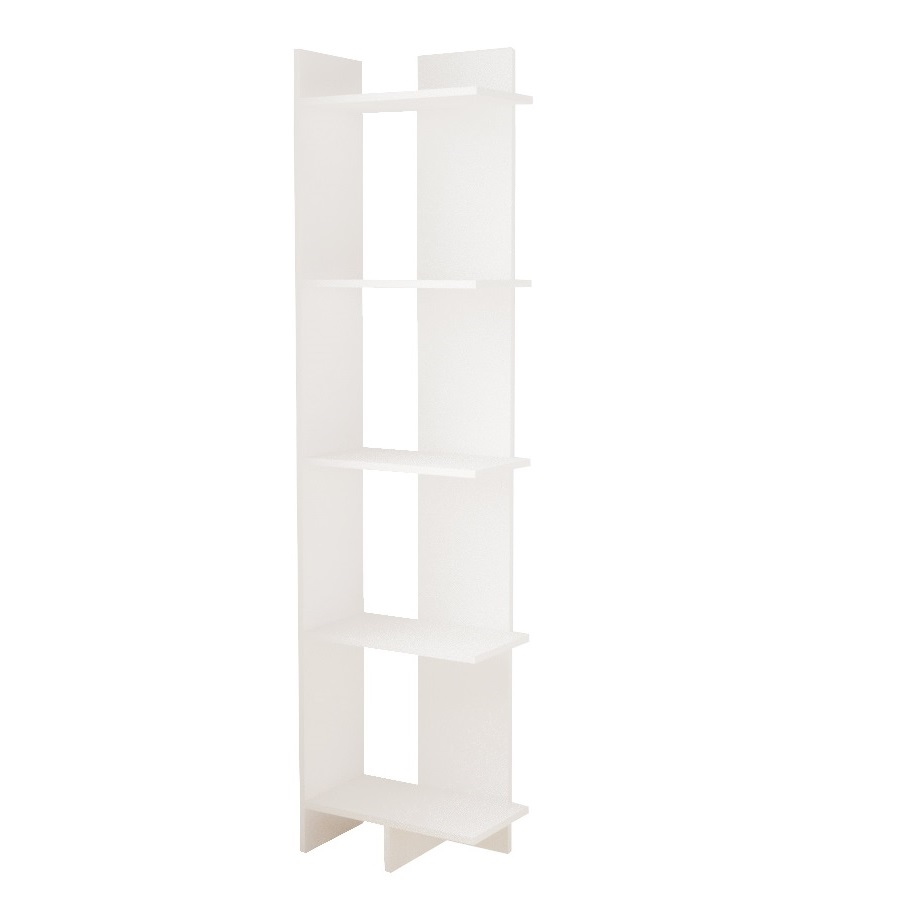 Librero Minimalista Esquinero Blanco