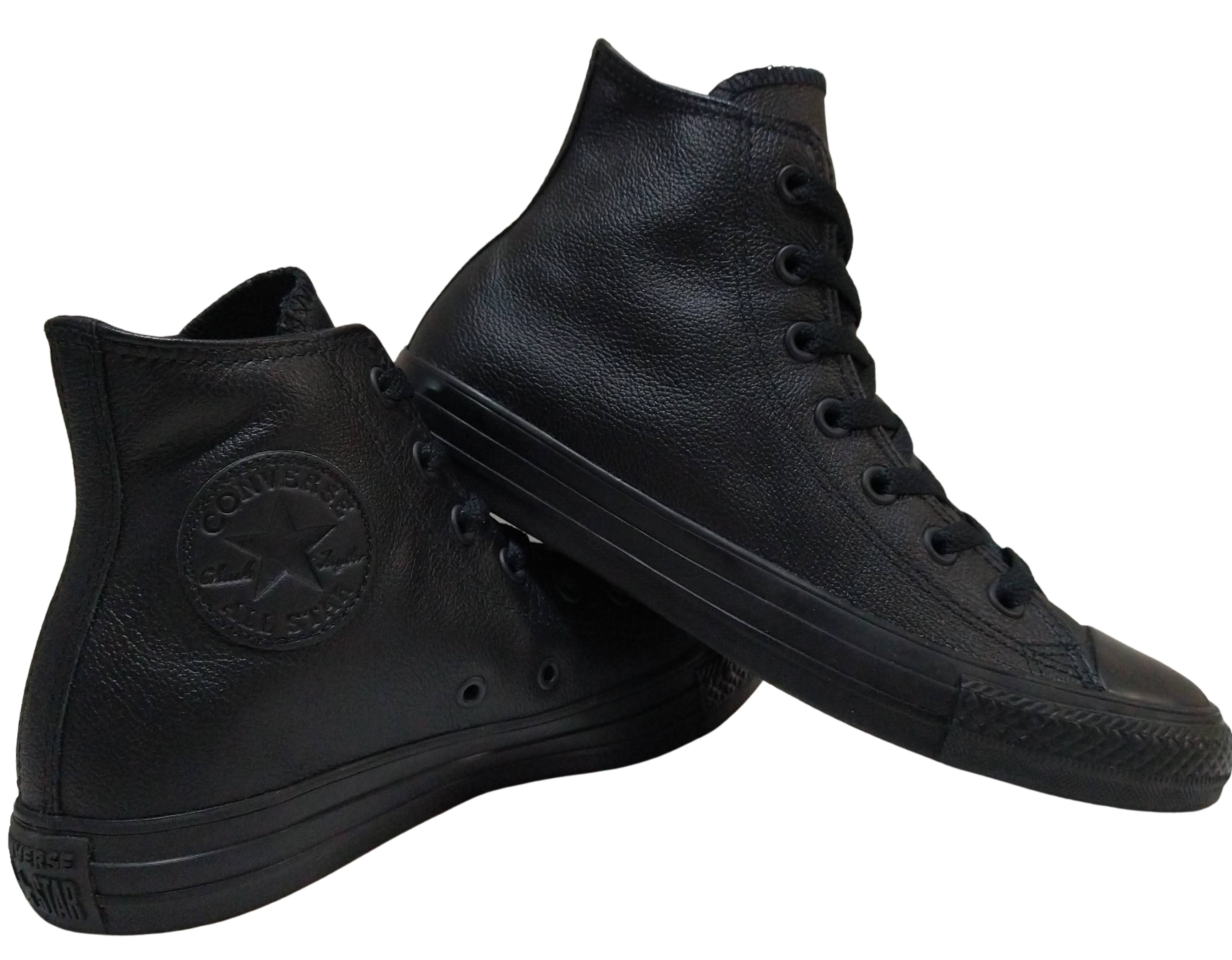 Tenis Bota Converse Chuck Taylor Piel  Monochrome Negro