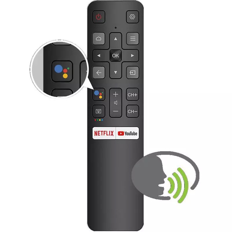Control Tcl Smart Tv Rc802v Voz Bluetooth Gratis Pilas