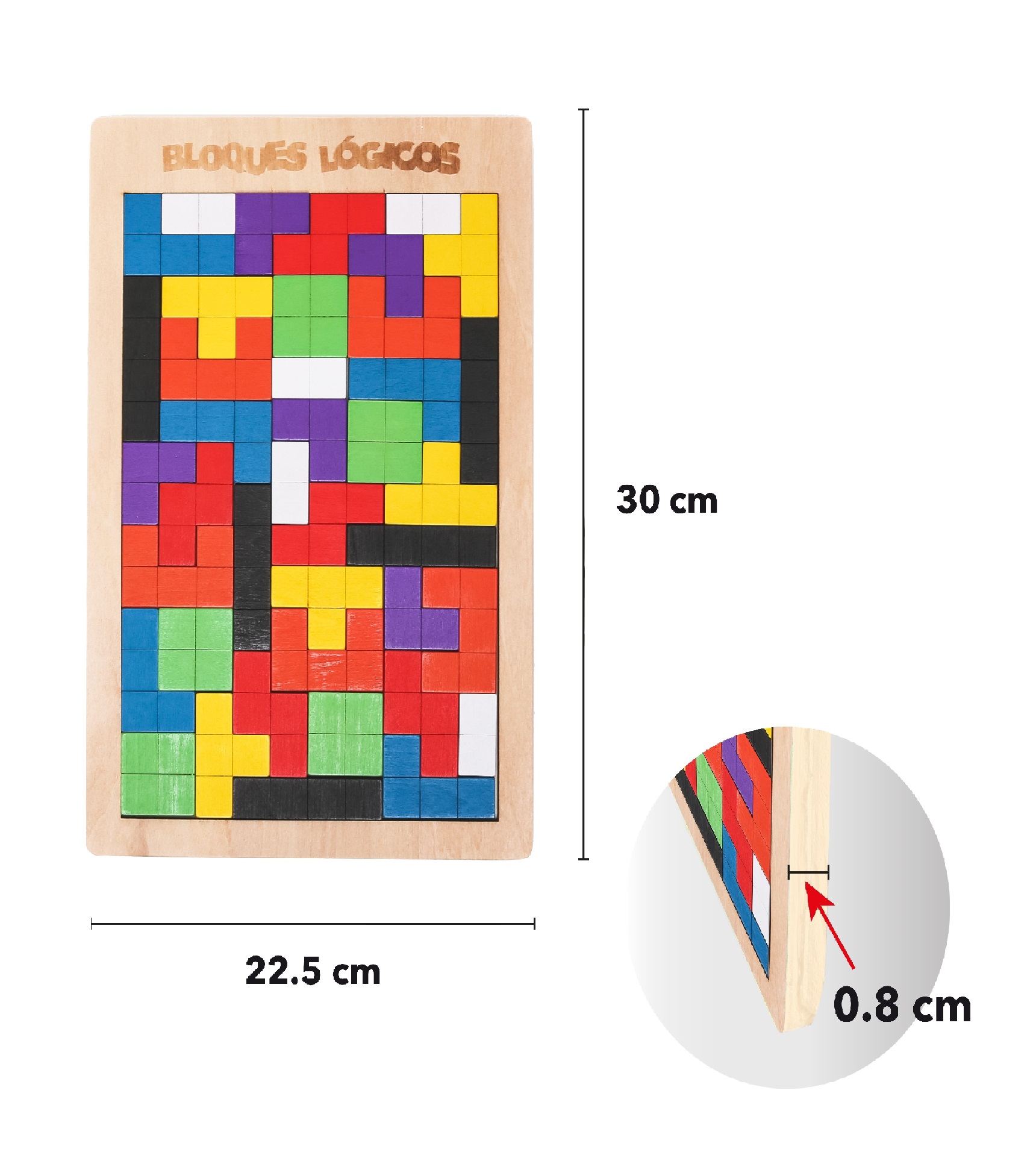 2 Tableros Silicon y Madera Bloques Lógicos Juguete Didáctico Pop It.