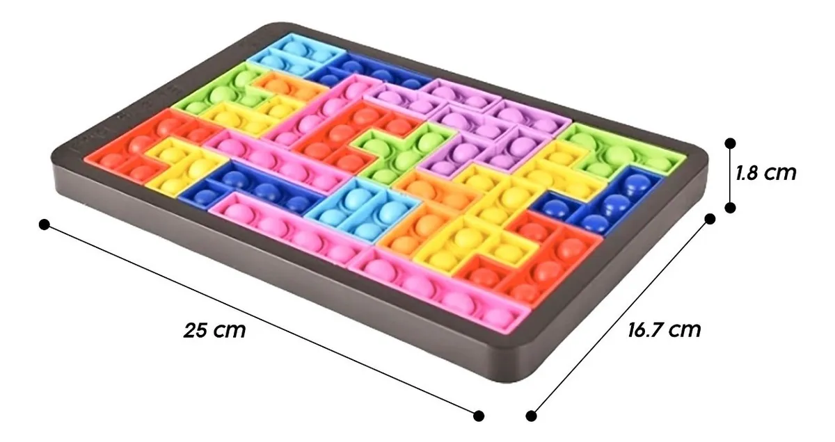 2 Tableros Silicon y Madera Bloques Lógicos Juguete Didáctico Pop It.