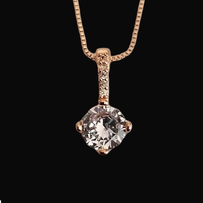 Dije Zircon El Mexico QSF en Chapa de Oro Rosa SWAROVSKI ELEMENTS INCLUYE DE REGALO ARETES DIAMOND Y CAJA PARA REGALO