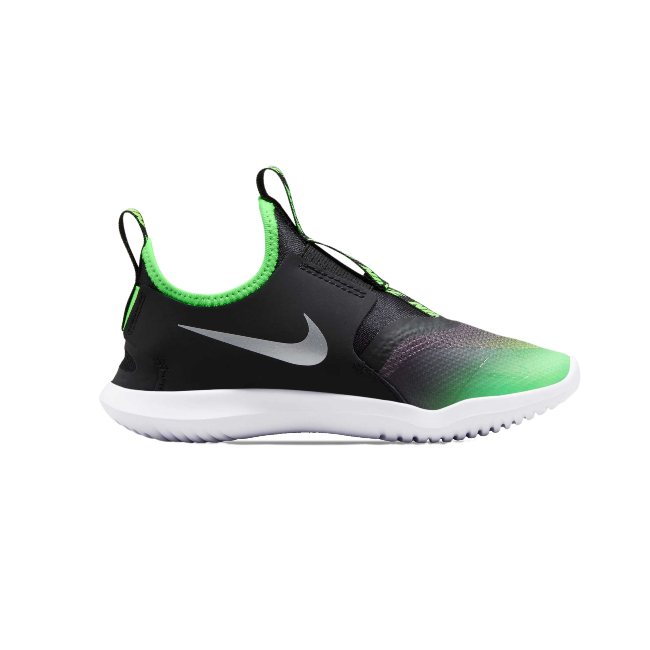 TENIS NIKE FLEX RUNNER NEGRO-VERDE/NIÑOS AT4663-020
