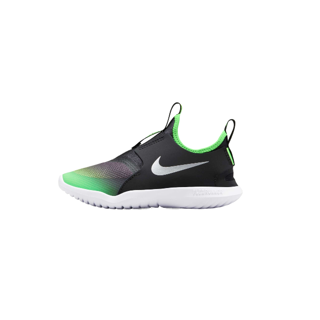 TENIS NIKE FLEX RUNNER NEGRO-VERDE/NIÑOS AT4663-020