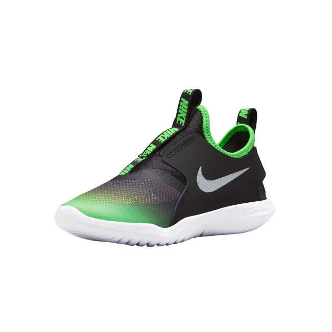 TENIS NIKE FLEX RUNNER NEGRO-VERDE/NIÑOS AT4663-020