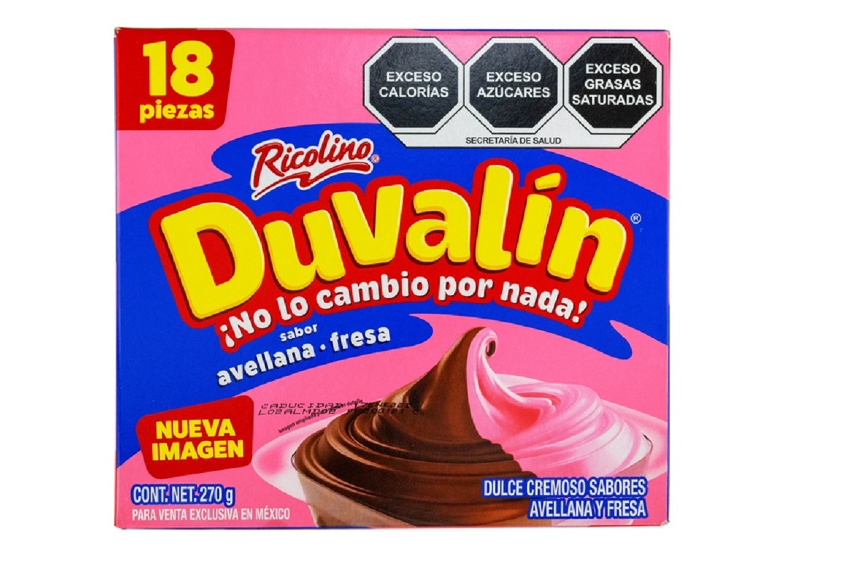 Duvalín Ricolino  Avellana Fresa 18 Pz 270 g