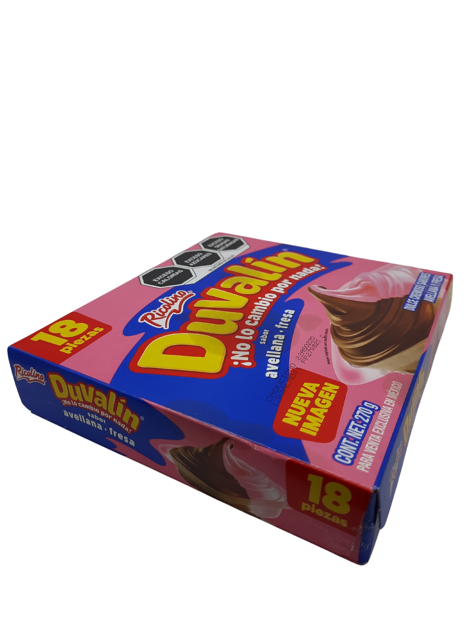 Duvalín Ricolino  Avellana Fresa 18 Pz 270 g