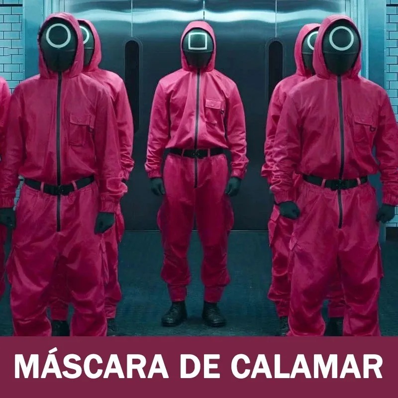 Máscara Disfraz Juego Del Calamar Serie Circulo Triangulo Cuadrado