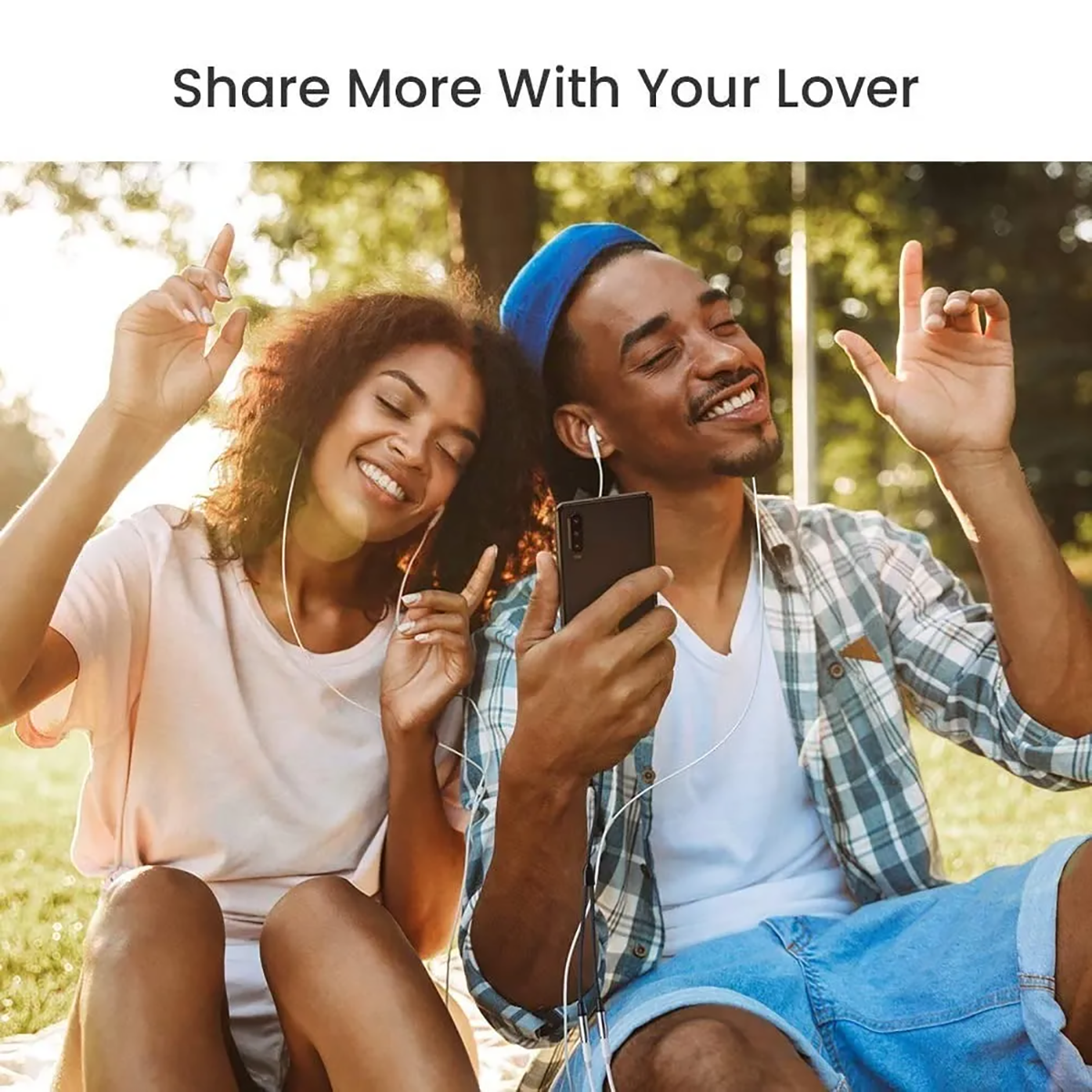 Adaptador Divisor Usb C A 3.5mm Jack Cable Nylon Ugreen