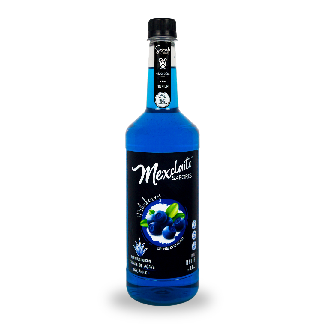 Mexclaito® Premium Jarabe/Syrop sabor Blueberry 1 Litro