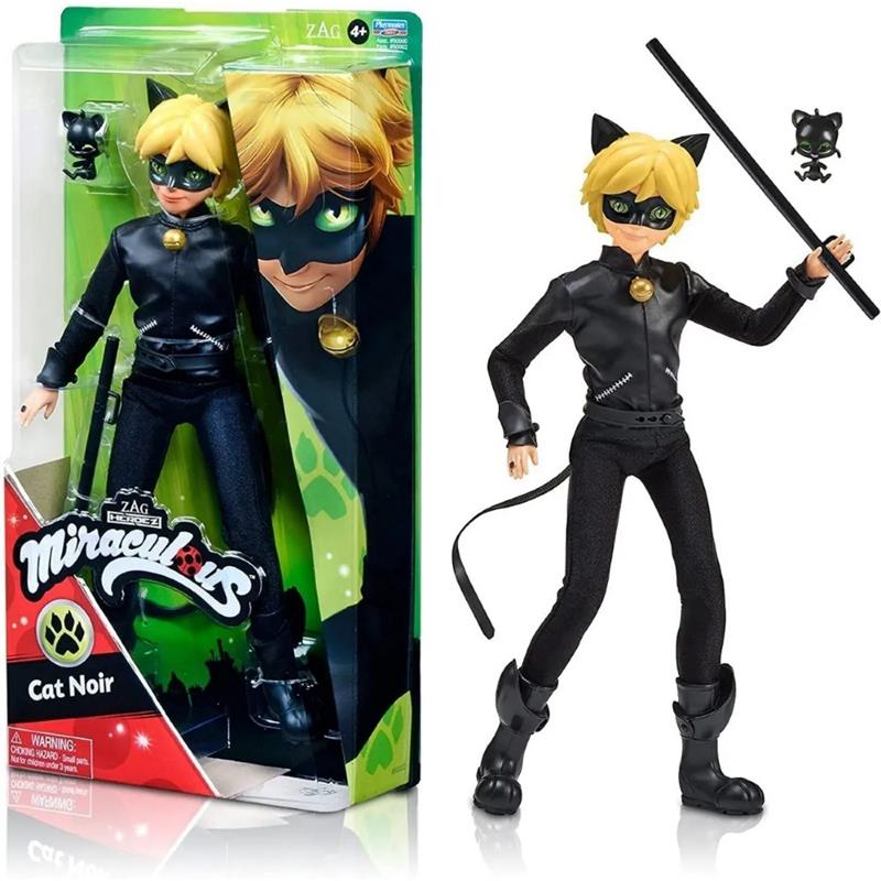 Cat Noir Miraculous Muñeco Con Accesorios Articulada 28 Cm 