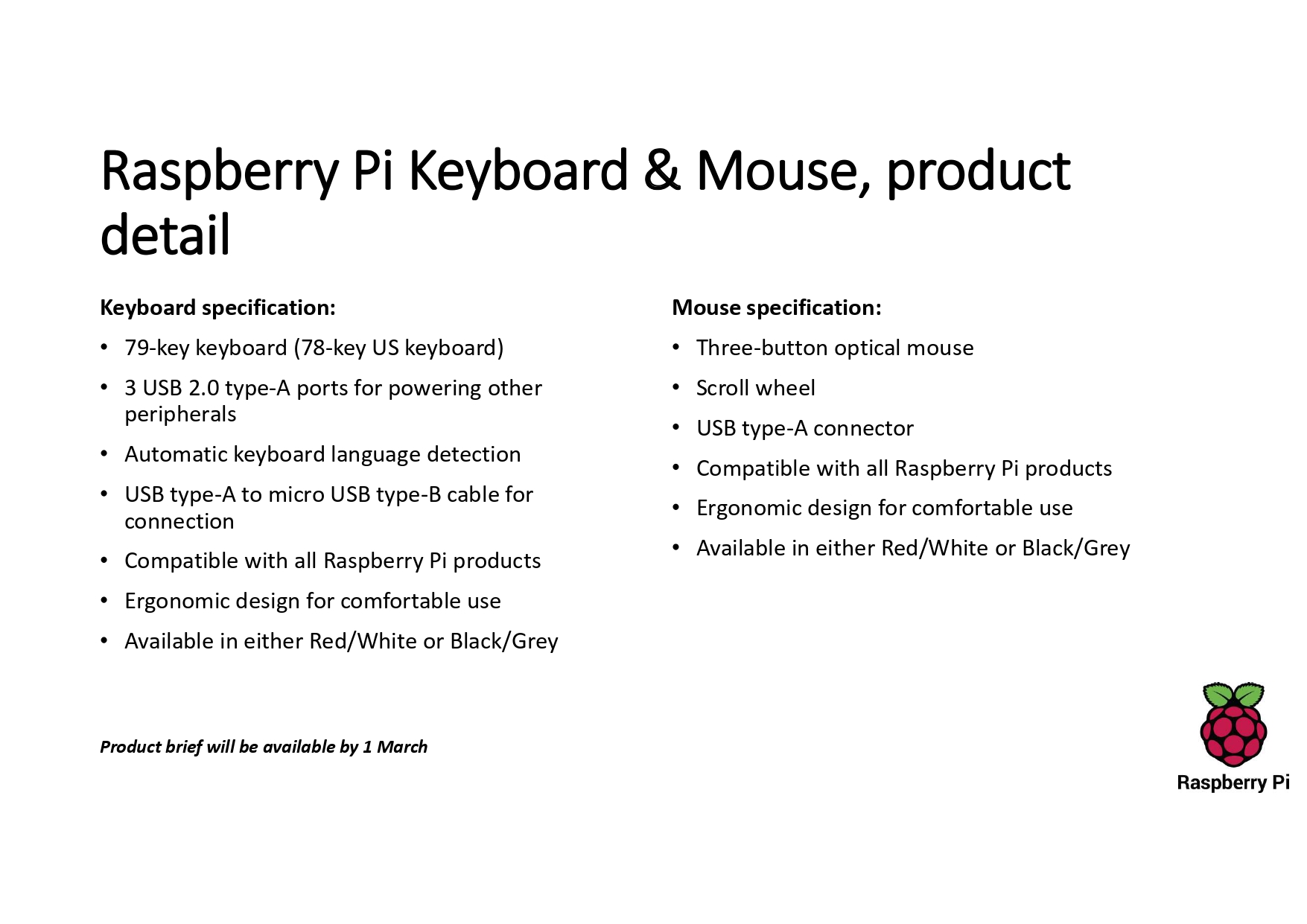 Teclado Oficial Para Raspberry Pi En Español RASPBERRY-PI-TECLADO-R/W
