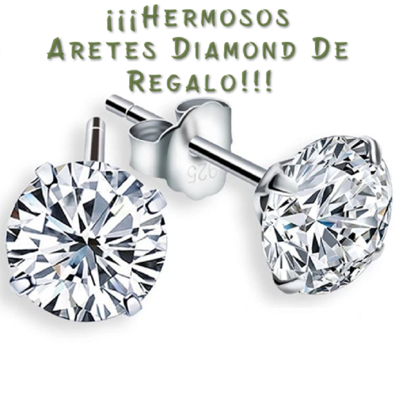 Set Trebol El Mexico QSF en Chapa de Rodio SWAROVSKI ELEMENTS INCLUYE DE REGALO ARETES DIAMOND Y CAJA PARA REGALO