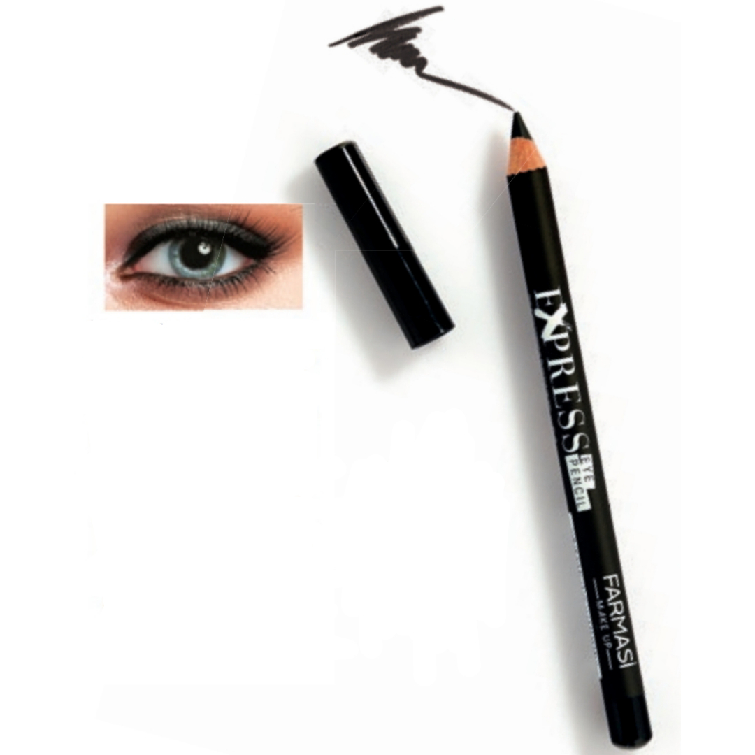 Delineador Negro Express Kajal by Farmasi Vegano Sin Parabenos ni Plomo.